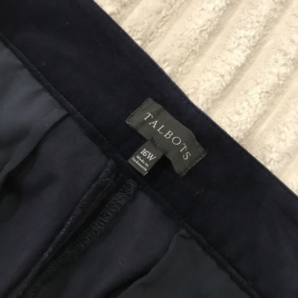Talbots Blue Velvet pants - Picture 3 of 5